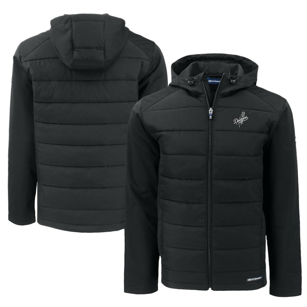 Los Angeles Dodgers Cutter & Buck Big & Tall Evoke Hybrid Eco Softshell Recycled Full-Zip Hooded PrimaLoft Jacket - MLB