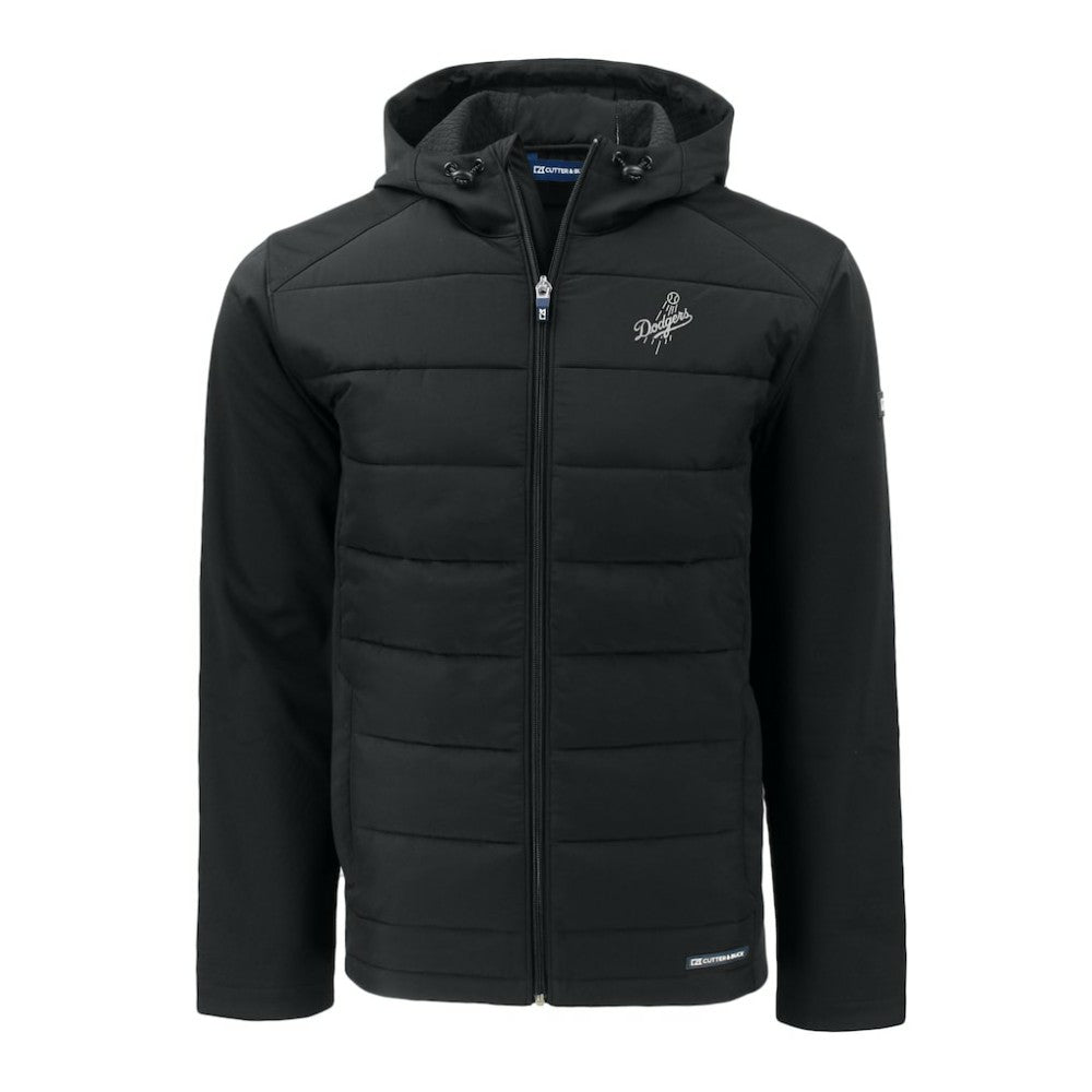 Los Angeles Dodgers Cutter & Buck Big & Tall Evoke Hybrid Eco Softshell Recycled Full-Zip Hooded PrimaLoft Jacket - MLB