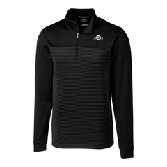 San Francisco Giants Cutter & Buck Big & Tall Traverse Stretch Stripe Eco Tri-Blend Quarter-Zip Top - MLB