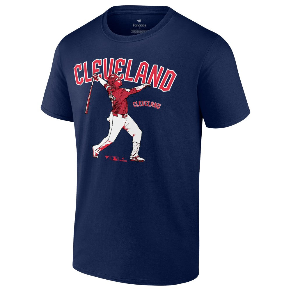 Jose Ramirez Cleveland Guardians Player Swing T-Shirt - MLB