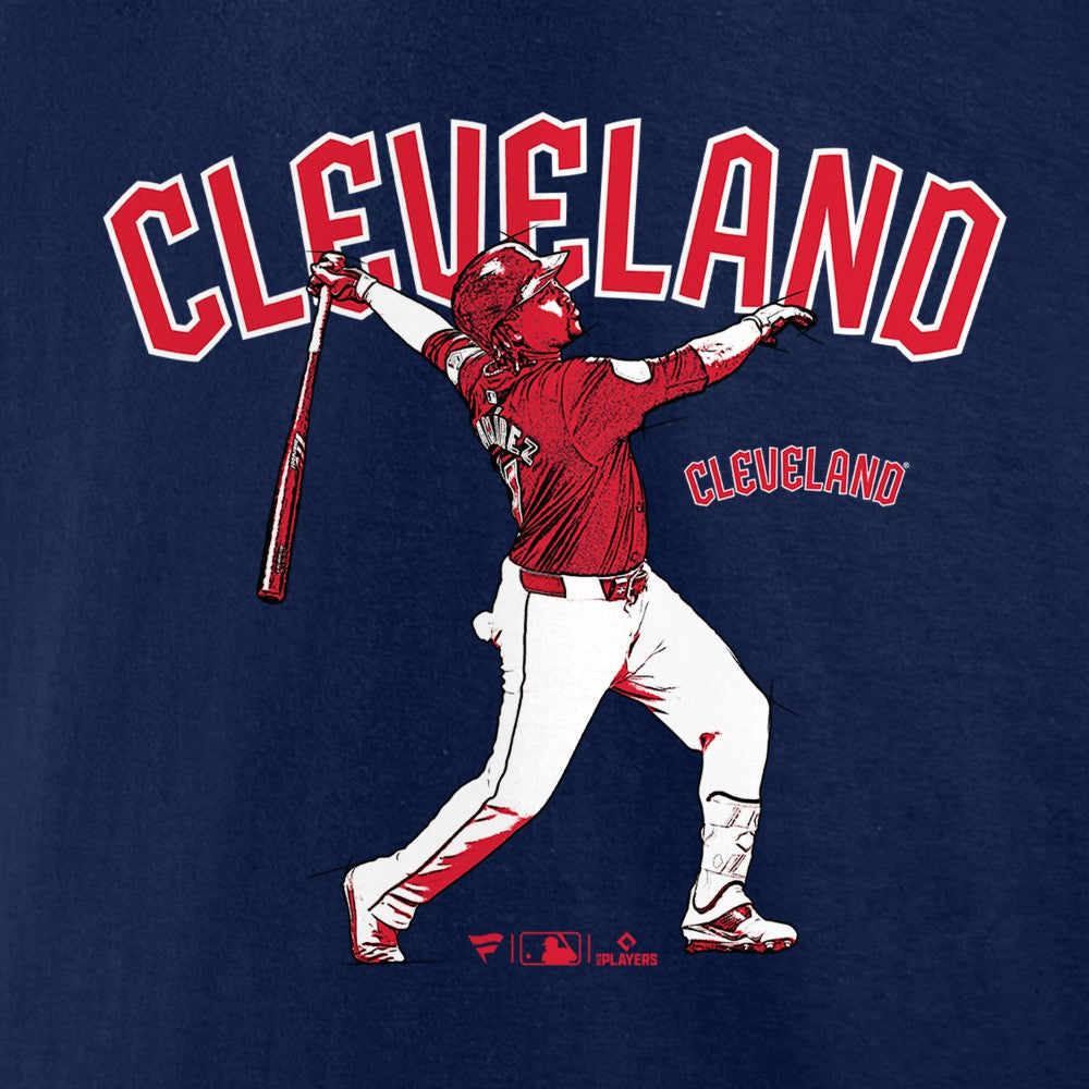 Jose Ramirez Cleveland Guardians Player Swing T-Shirt - MLB
