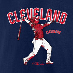 Jose Ramirez Cleveland Guardians Player Swing T-Shirt - MLB