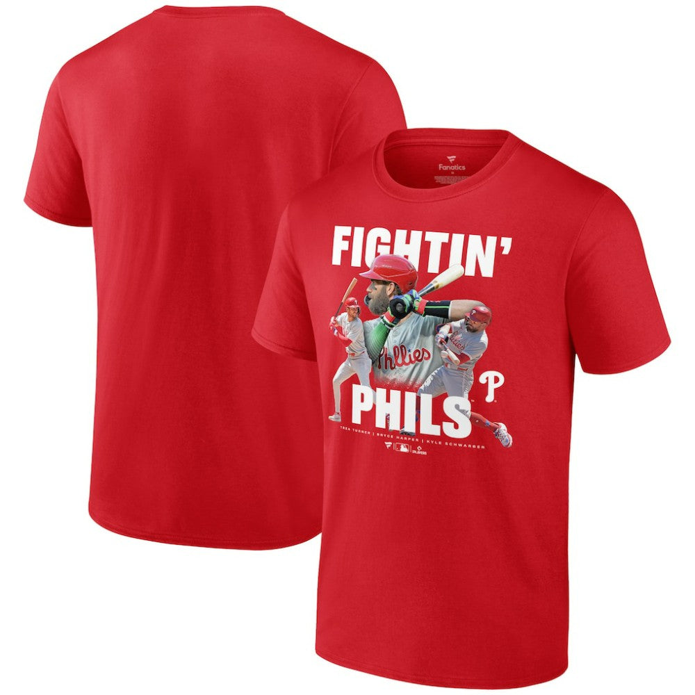 Trea Turner, Bryce Harper, & Kyle Schwarber Philadelphia Phillies Fightin Phils T-Shirt - MLB
