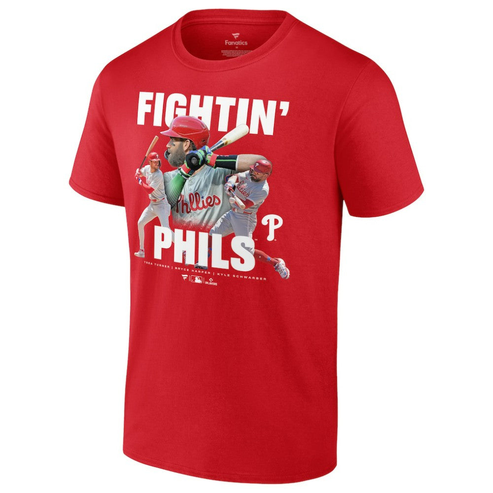 Trea Turner, Bryce Harper, & Kyle Schwarber Philadelphia Phillies Fightin Phils T-Shirt - MLB