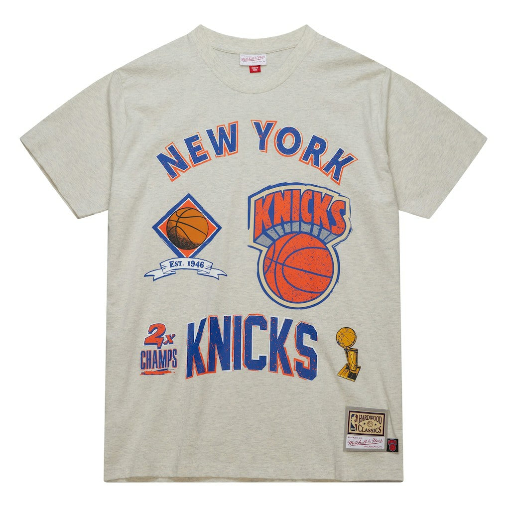 New York Knicks Hardwood Classics Legacy Defined Retro Championship T-Shirt Oatmeal - NBA