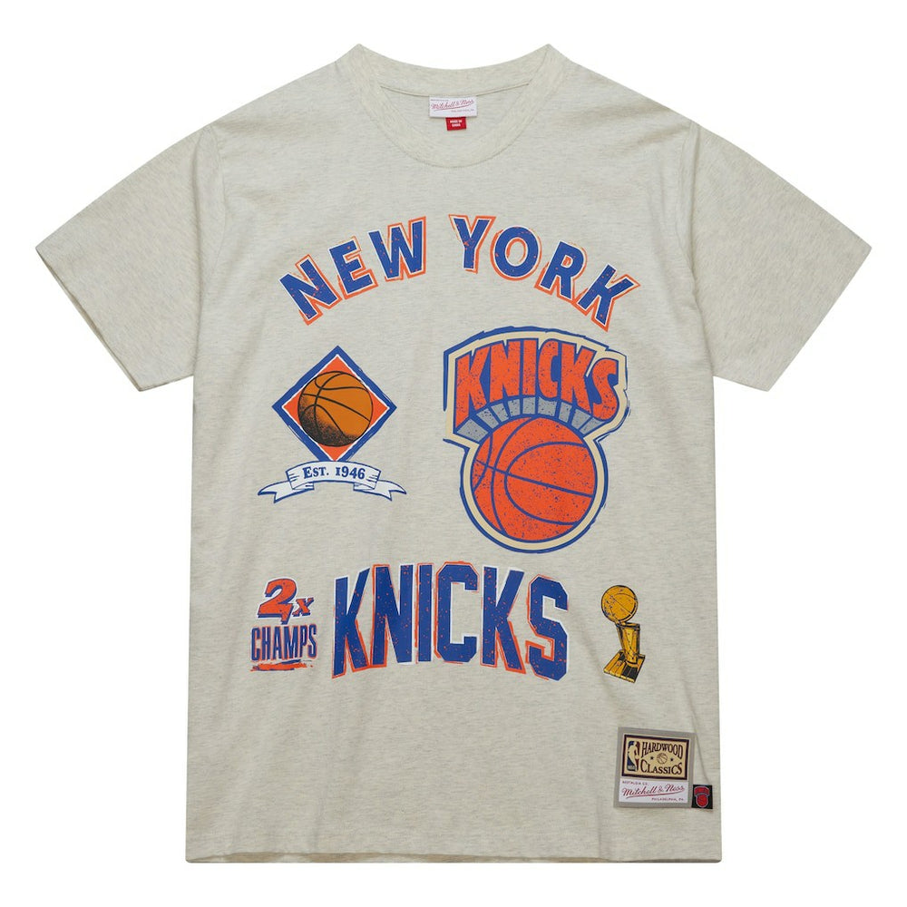 New York Knicks Hardwood Classics Legacy Defined Retro Championship T-Shirt Oatmeal - NBA