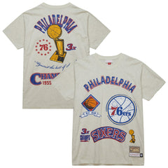 Philadelphia 76ers Hardwood Classics Legacy Defined Retro Championship T-Shirt Oatmeal - NBA