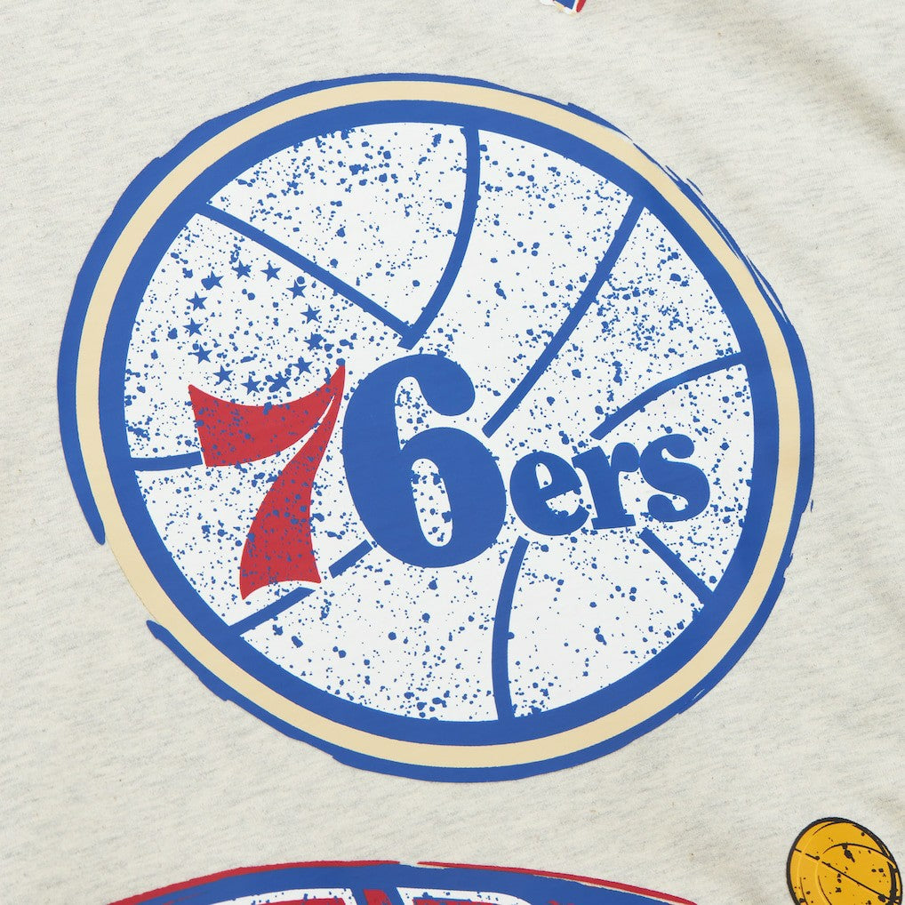 Philadelphia 76ers Hardwood Classics Legacy Defined Retro Championship T-Shirt Oatmeal - NBA