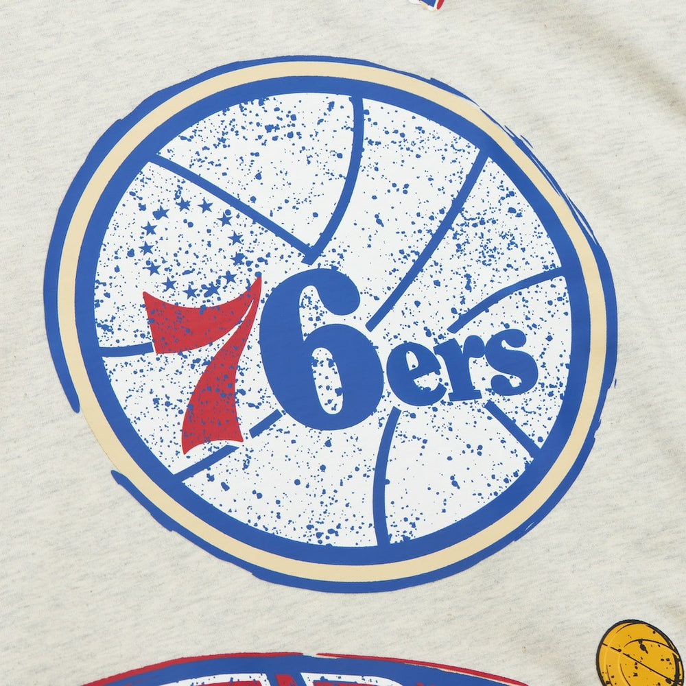 Philadelphia 76ers Hardwood Classics Legacy Defined Retro Championship T-Shirt Oatmeal - NBA