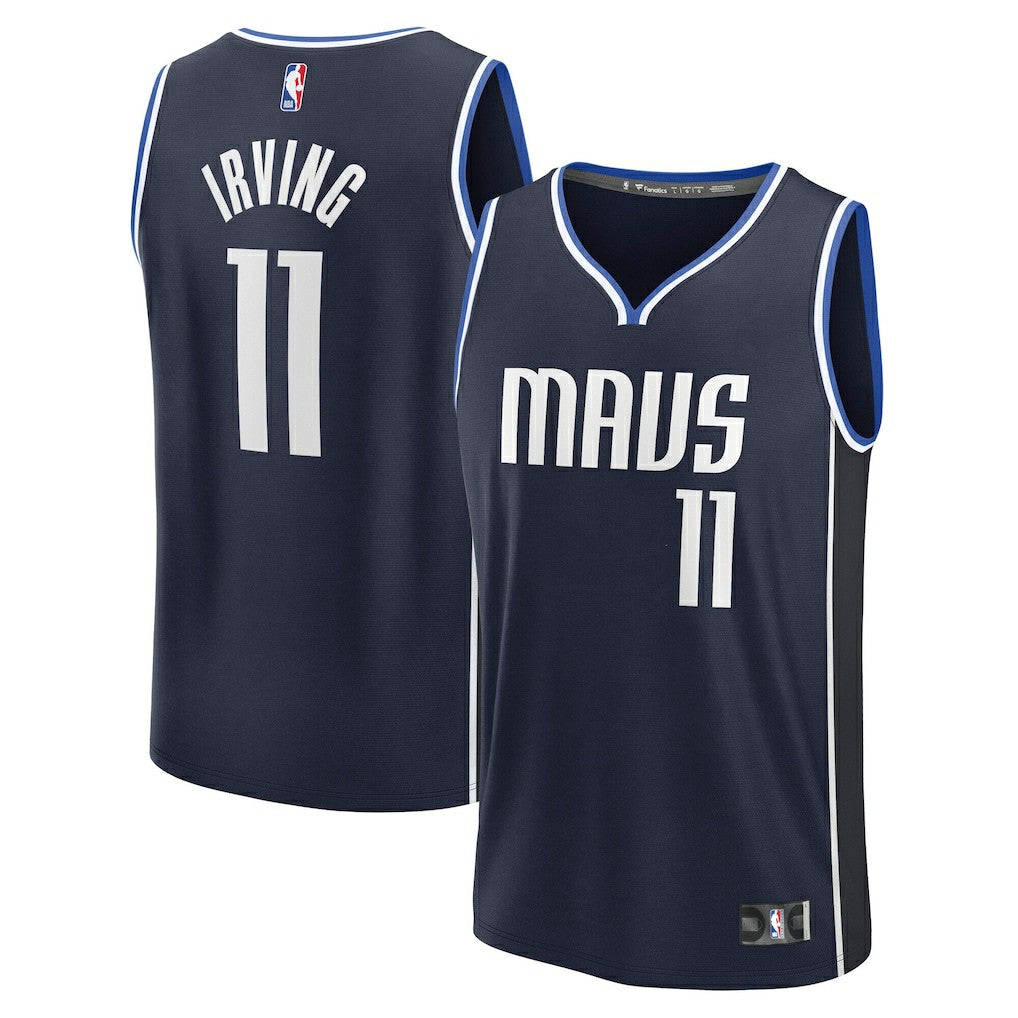 Kyrie Irving Dallas Mavericks Fast Break Replica Player Jersey Statement Editi- Navy - NBA