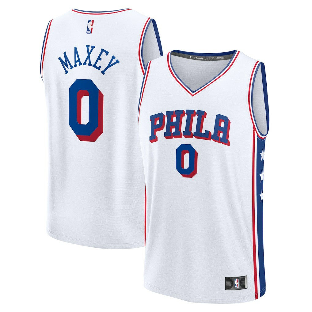 Tyrese Maxey Philadelphia 76ers Youth Fast Break Replica Player Jersey Association Edition White - NBA