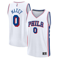Tyrese Maxey Philadelphia 76ers Youth Fast Break Replica Player Jersey Association Edition White - NBA