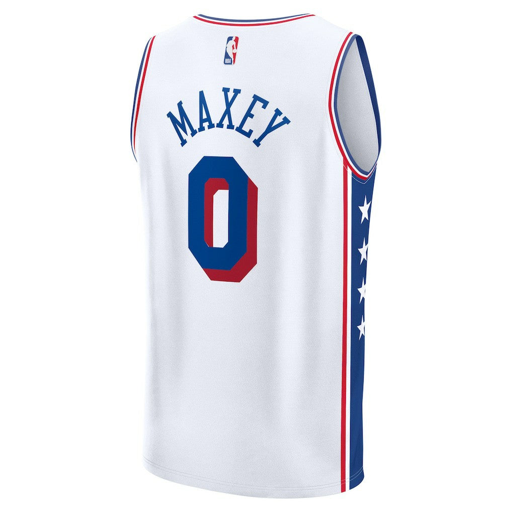 Tyrese Maxey Philadelphia 76ers Youth Fast Break Replica Player Jersey Association Edition White - NBA