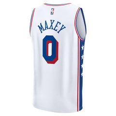 Tyrese Maxey Philadelphia 76ers Youth Fast Break Replica Player Jersey Association Edition White - NBA