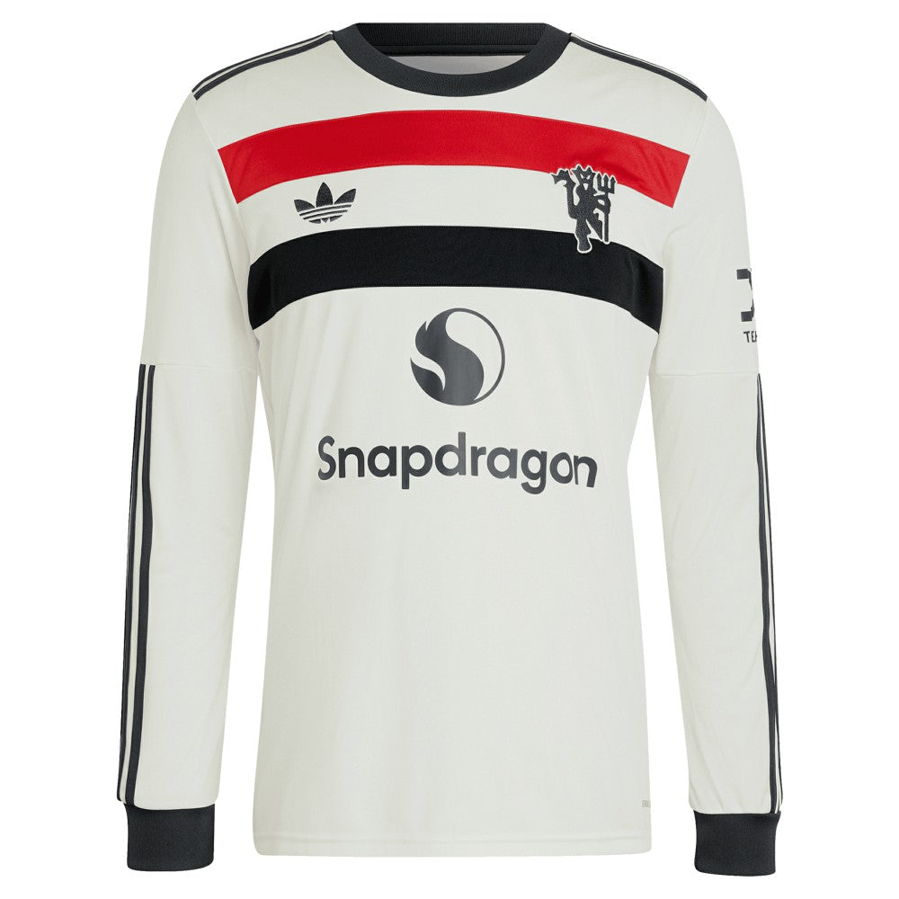 Alejandro Garnacho Manchester United Originals 2024/25 Third Replica Long Sleeve Jersey Cream | Adidas