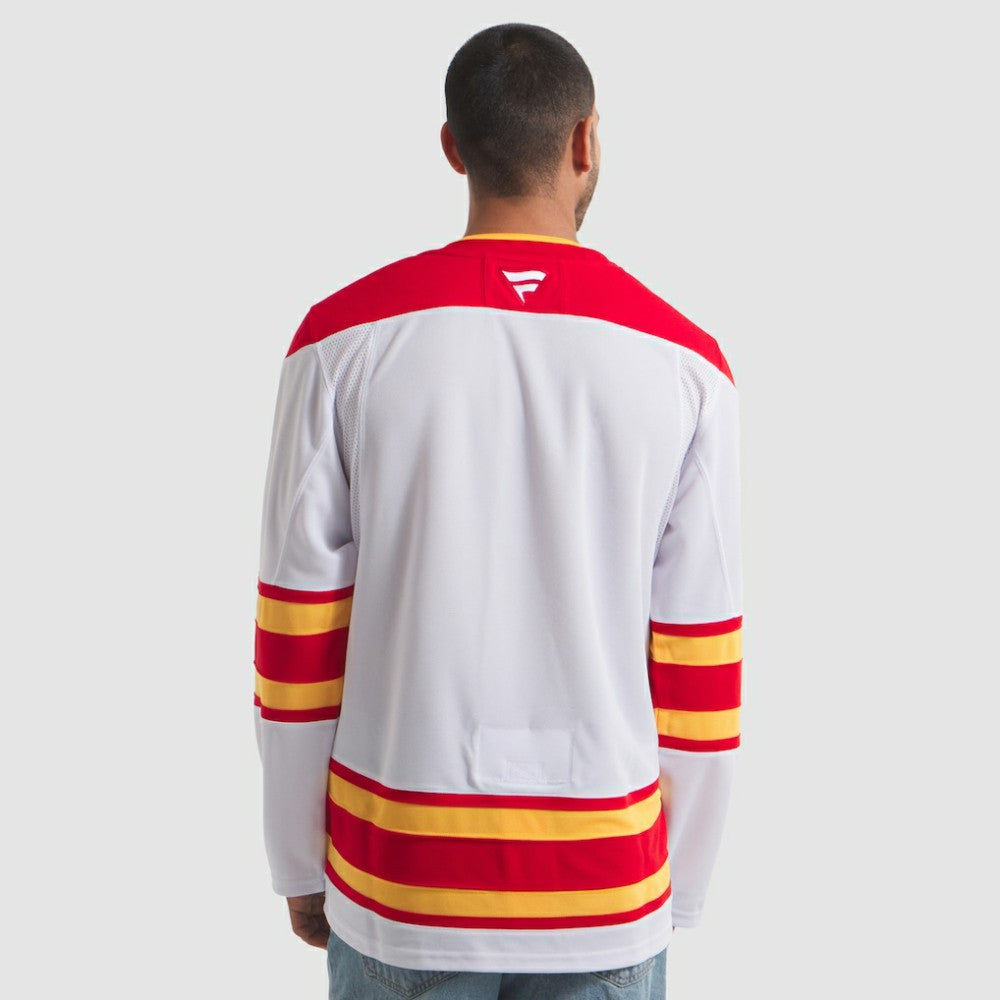 Calgary Flames Fanatics Away Premium Jersey - White - NHL