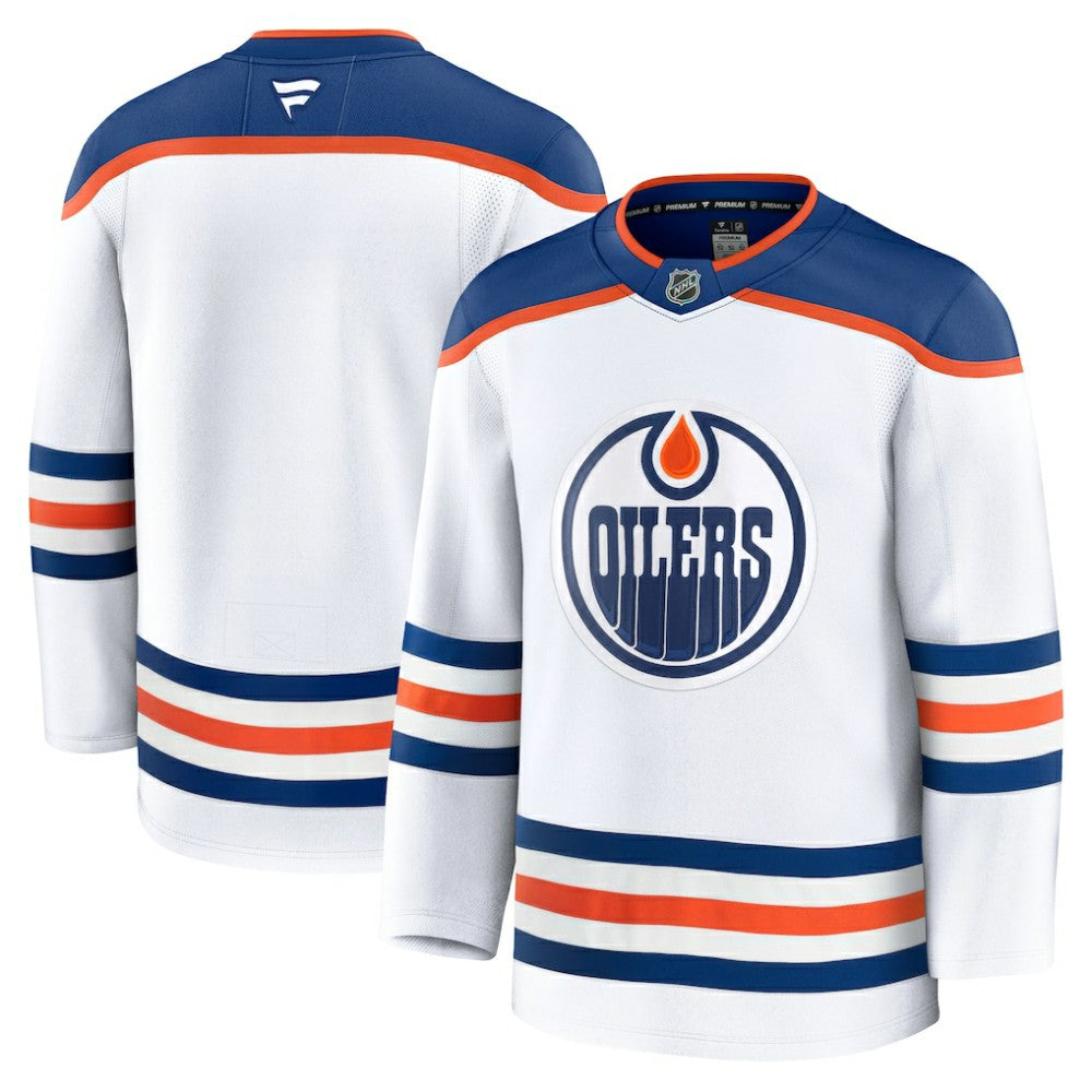 Edmonton Oilers Fanatics Away Premium Jersey - White - NHL