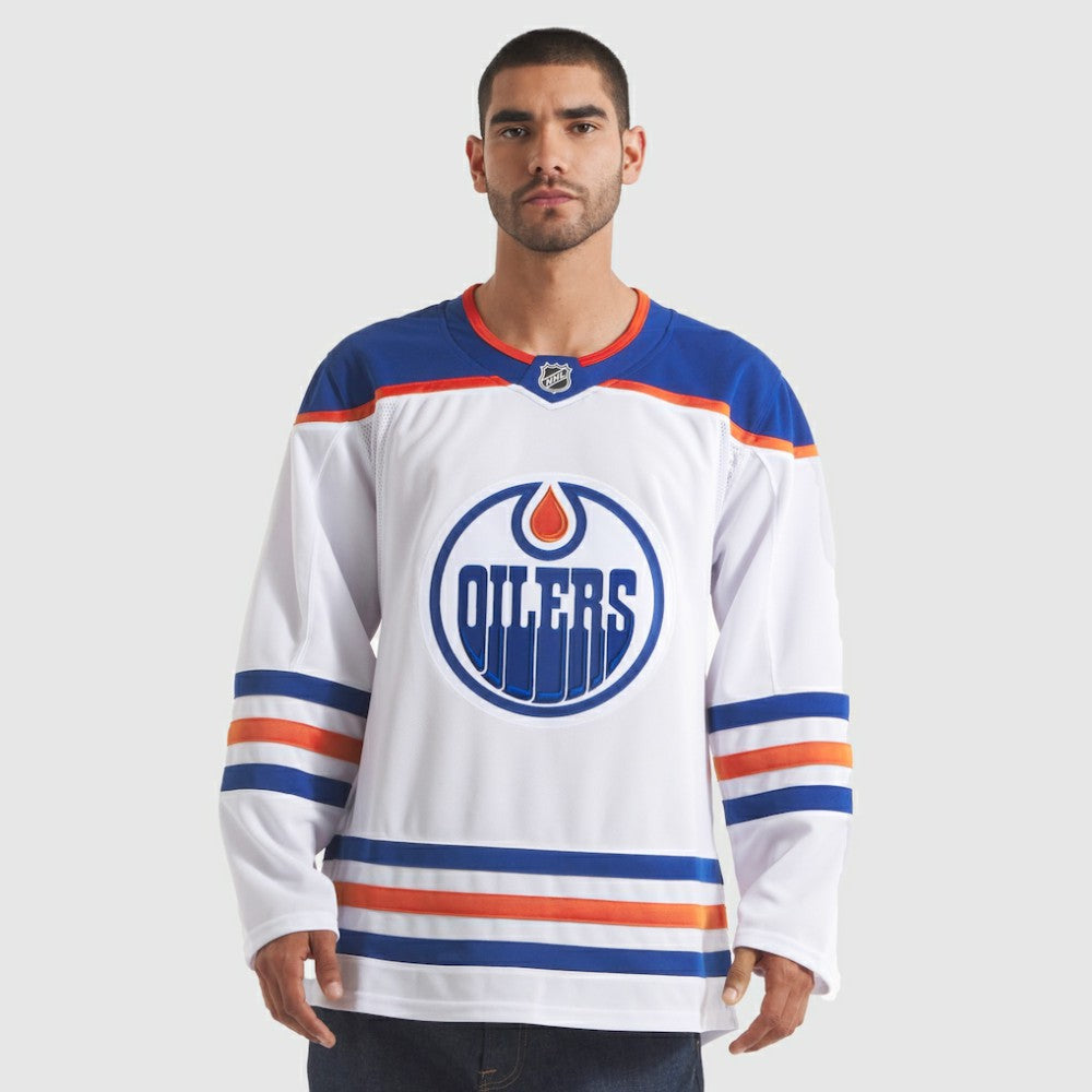 Edmonton Oilers Fanatics Away Premium Jersey - White - NHL