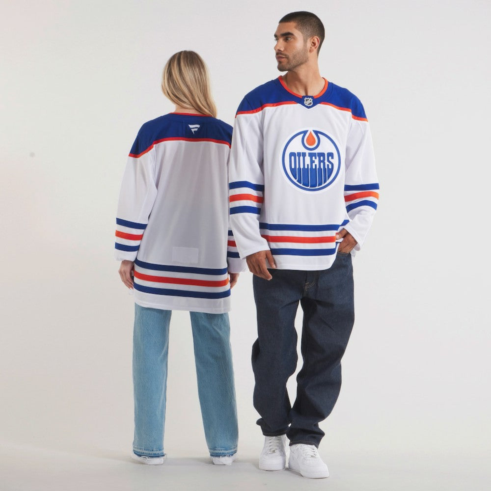 Edmonton Oilers Fanatics Away Premium Jersey - White - NHL