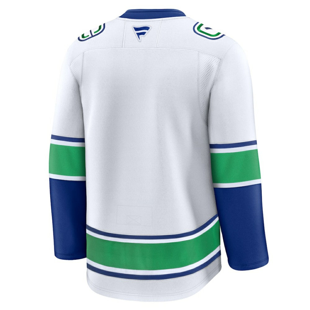 Vancouver Canucks Fanatics Away Premium Jersey - White - NHL