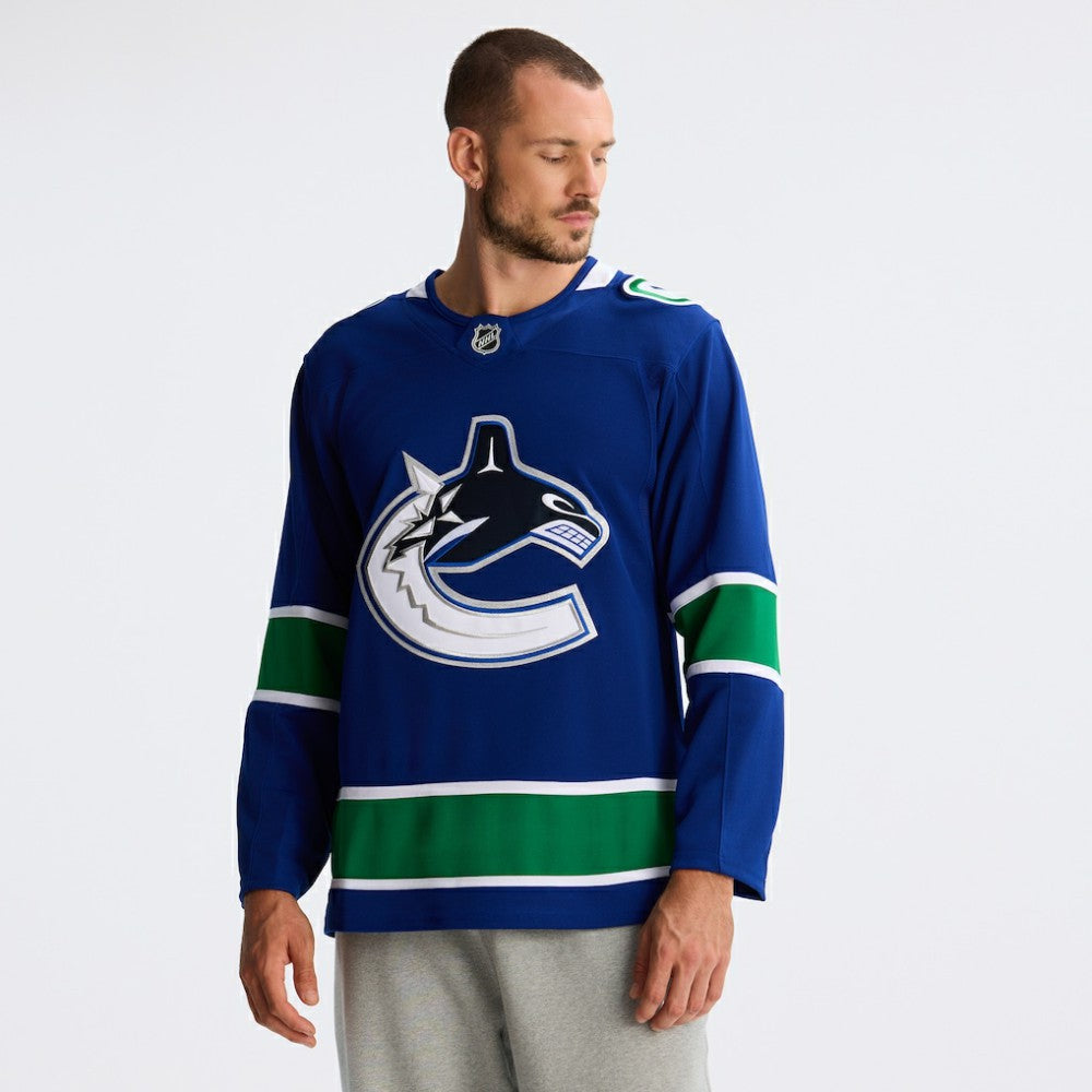 Vancouver Canucks Fanatics Home Premium Jersey - Blue - NHL