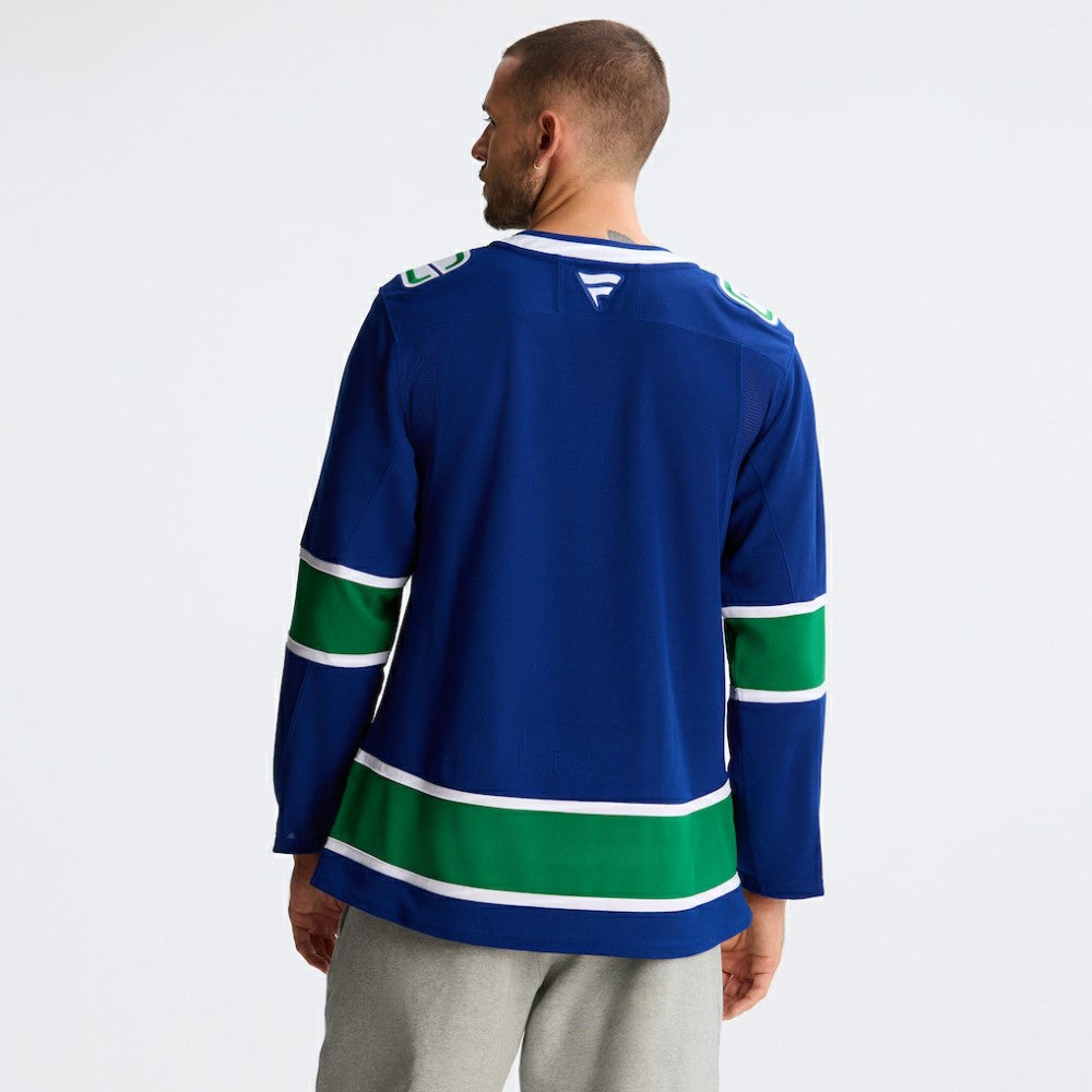 Vancouver Canucks Fanatics Home Premium Jersey - Blue - NHL
