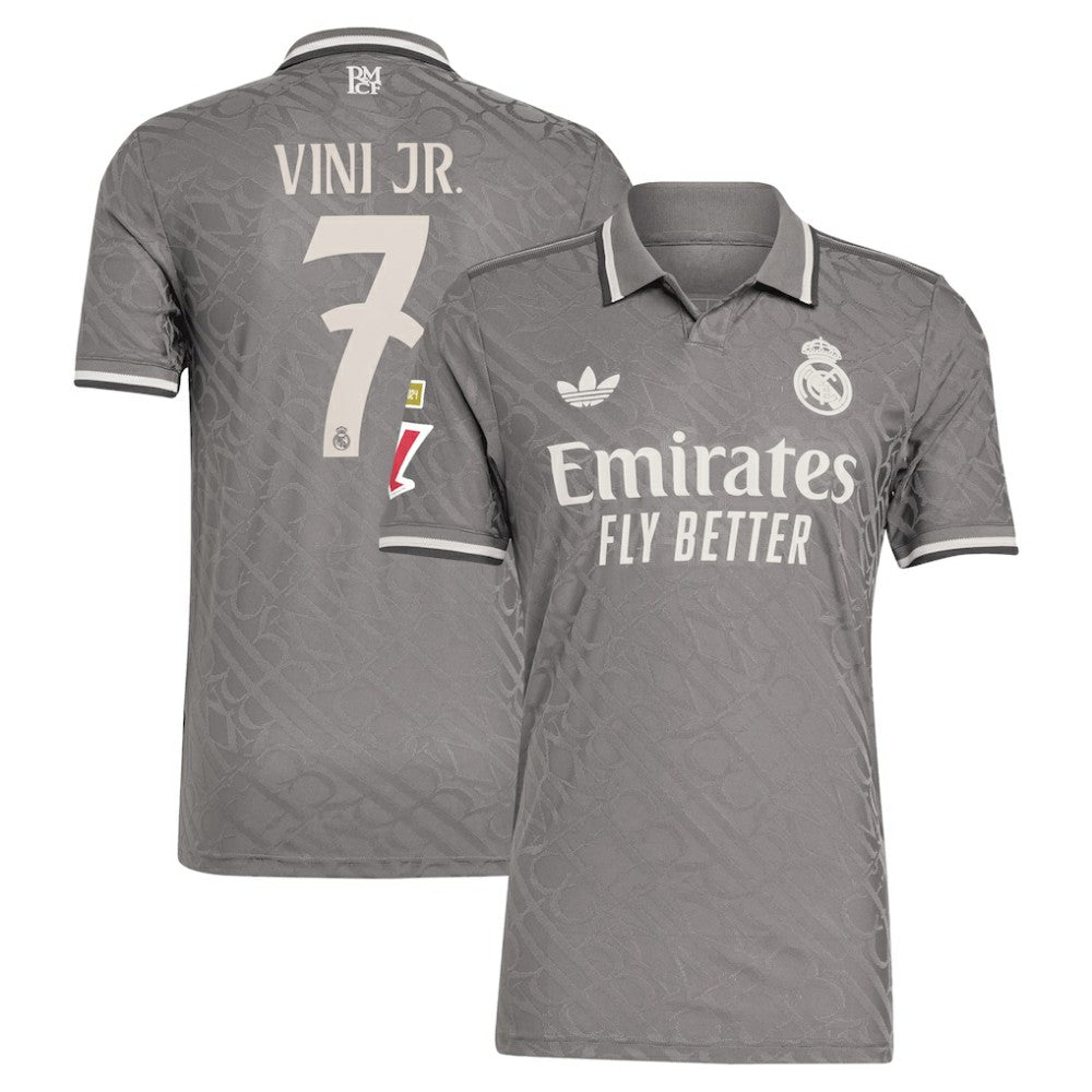 Vini Jr. Real Madrid Originals 2024/25 Third Player Jersey Charcoal | Adidas