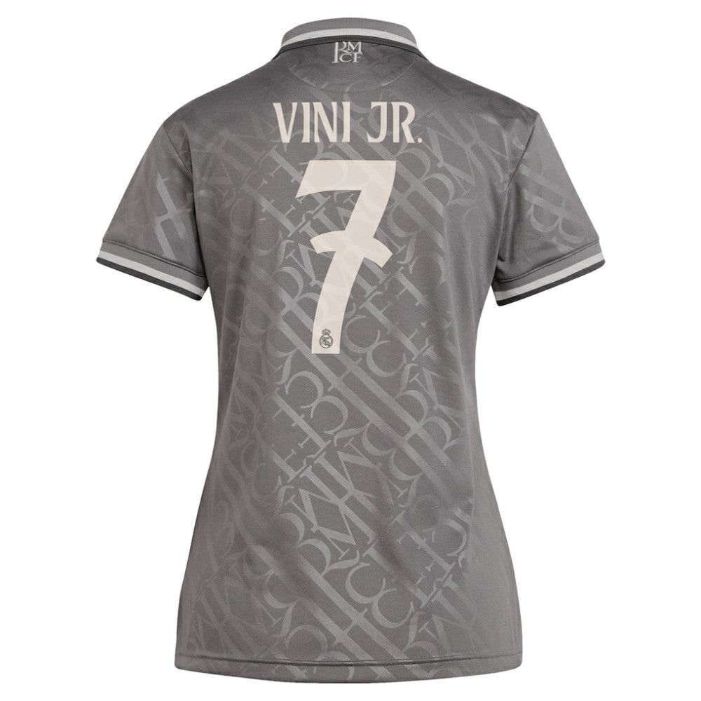 Vini Jr. Real Madrid Originals Women's 2024/25 Third Replica Player Jersey Charcoal | Adidas Sale