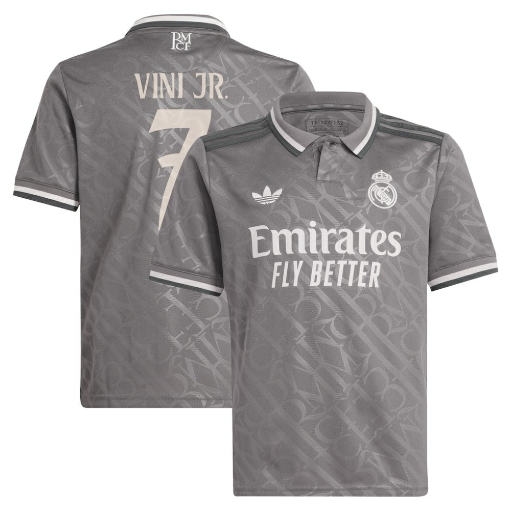 Vini Jr. Real Madrid Originals Youth 2024/25 Third Replica Player Jersey Charcoal | Adidas Online