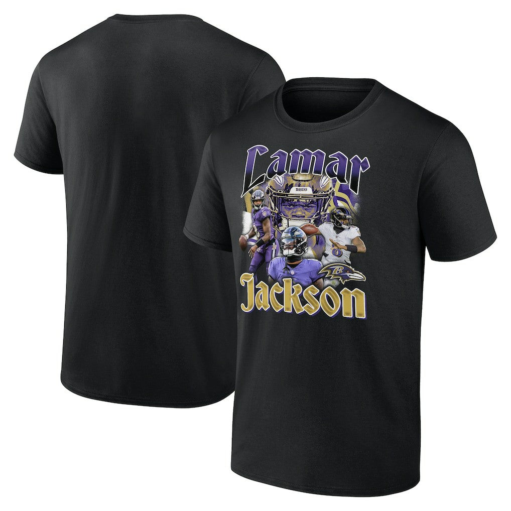 Lamar Jackson Baltimore Ravens Notorious Player Graphic T-Shirt Black | Fanatics