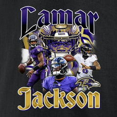 Lamar Jackson Baltimore Ravens Notorious Player Graphic T-Shirt Black | Fanatics