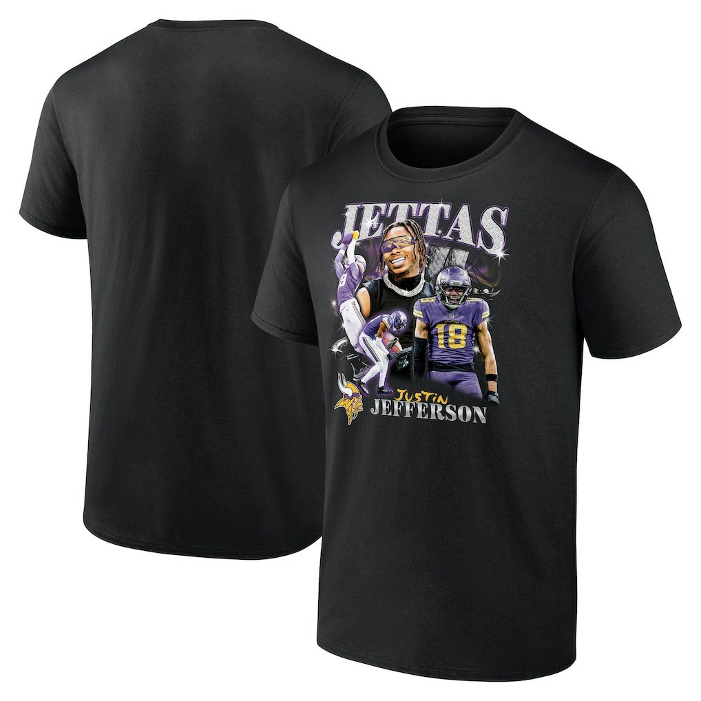 Justin Jefferson Minnesota Vikings Notorious Player Graphic T-Shirt Black | Fanatics
