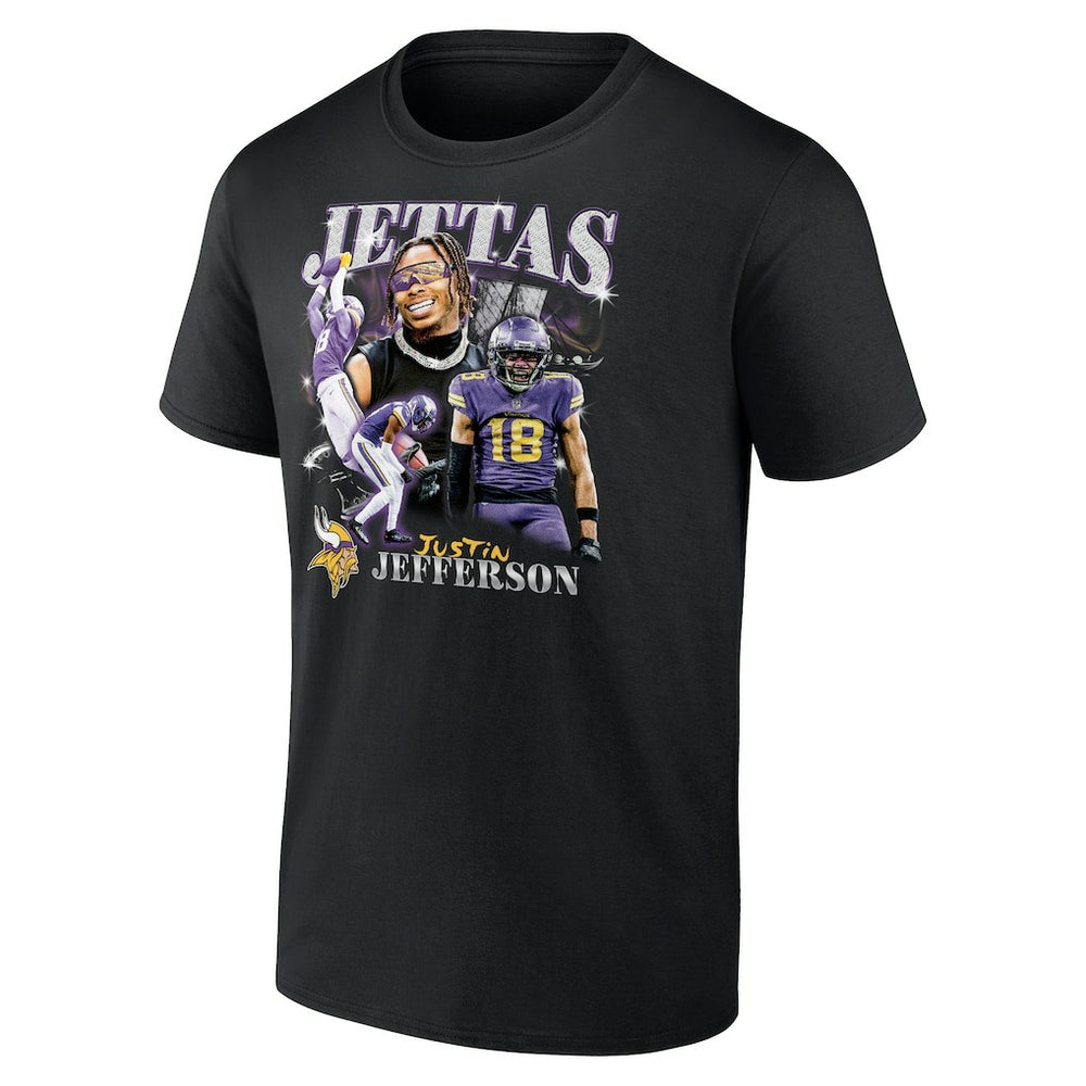 Justin Jefferson Minnesota Vikings Notorious Player Graphic T-Shirt Black | Fanatics