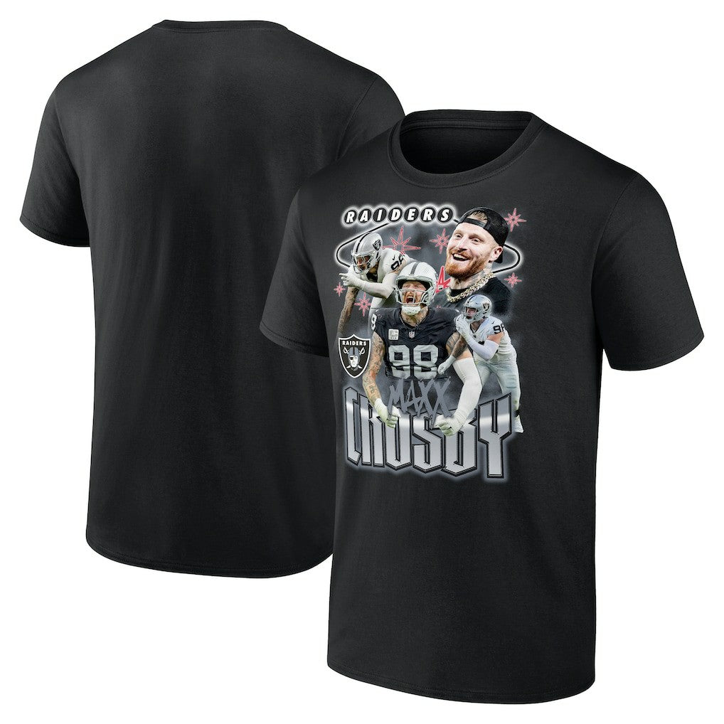 Maxx Crosby Las Vegas Raiders Notorious Player Graphic T-Shirt Black | Fanatics