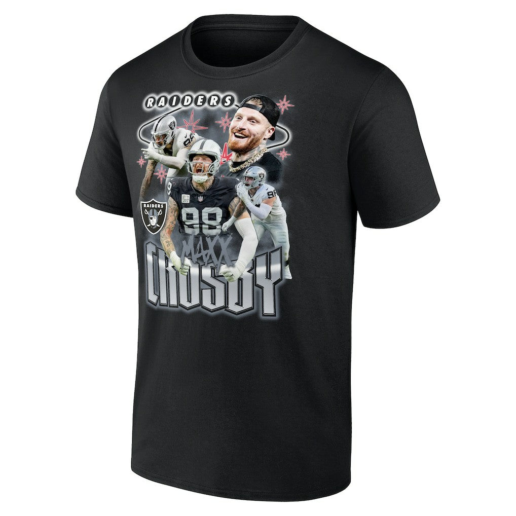 Maxx Crosby Las Vegas Raiders Notorious Player Graphic T-Shirt Black | Fanatics