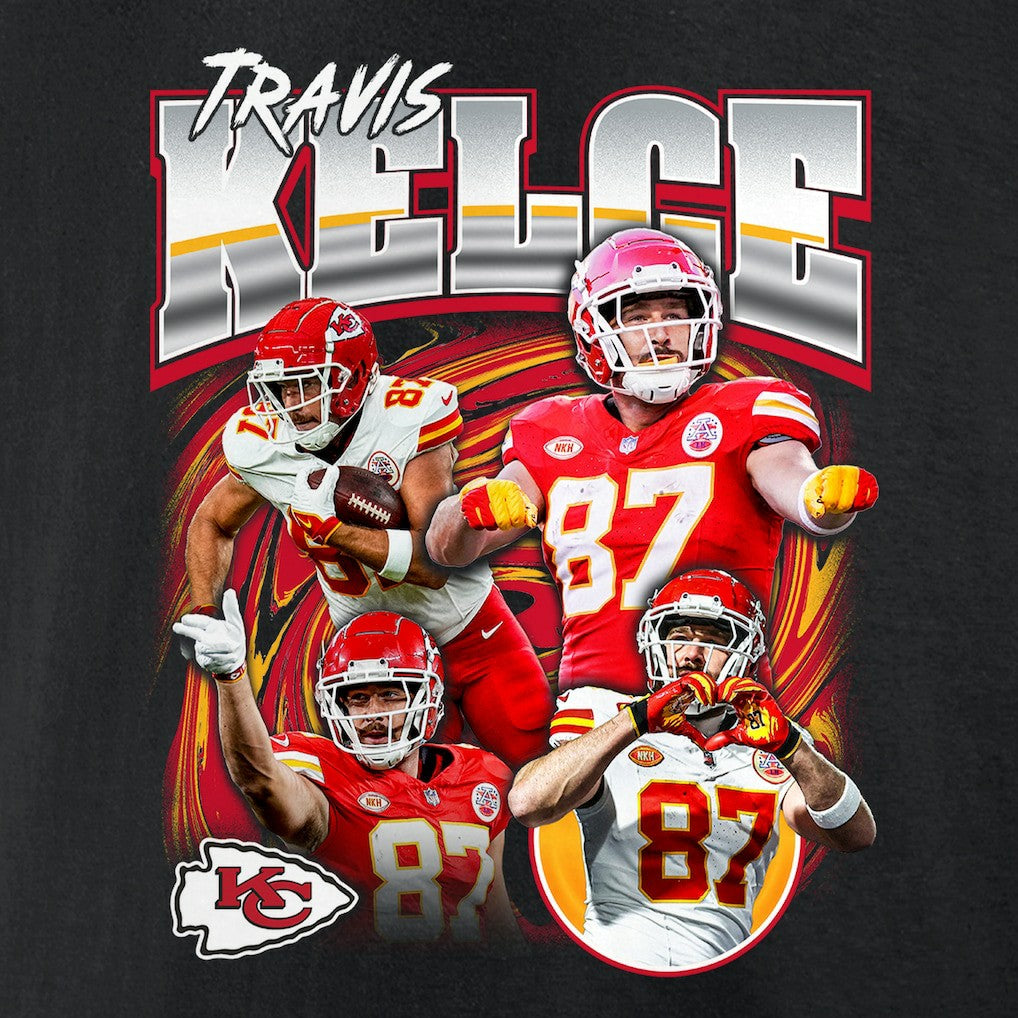 Travis Kelce Kansas City Chiefs Notorious Player Graphic T-Shirt Black | Fanatics