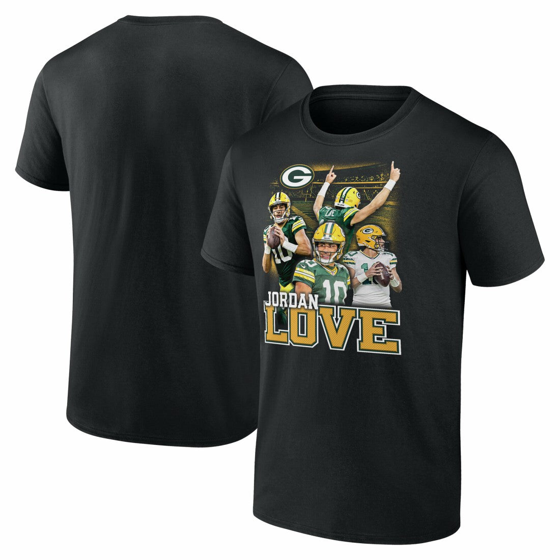 Jordan Love Green Bay Packers Notorious Player Graphic T-Shirt Black | Fanatics