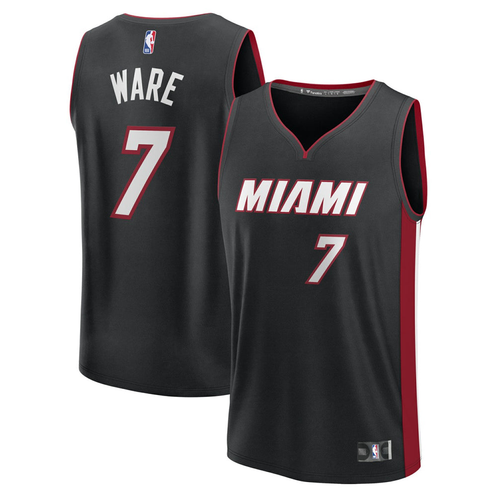 Kel'el Ware Miami Heat Youth Fast Break Replica Player Jersey Icon Edition Black - NBA