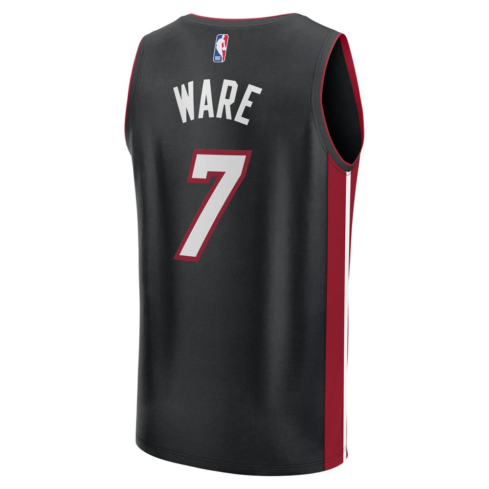 Kel'el Ware Miami Heat Youth Fast Break Replica Player Jersey Icon Edition Black - NBA