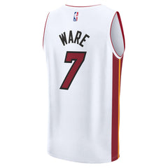 Kel'el Ware Miami Heat Youth Fast Break Replica Player Jersey Association White Edition - NBA
