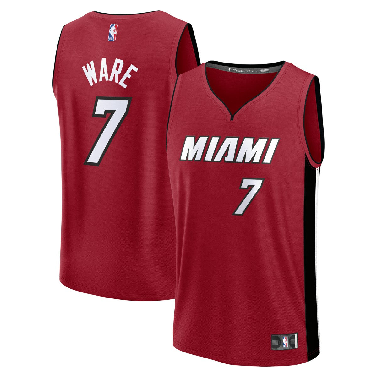 Kel'el Ware Miami Heat Youth Fast Break Player Jersey Statement Edition Red - NBA