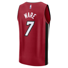 Kel'el Ware Miami Heat Youth Fast Break Player Jersey Statement Edition Red - NBA