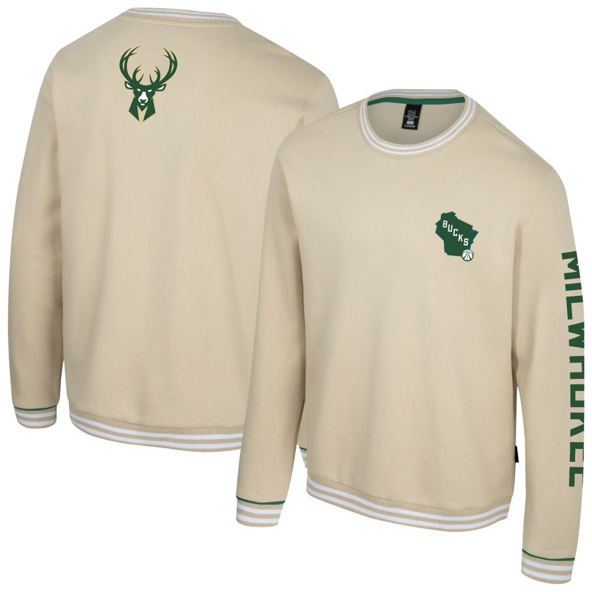 Milwaukee Bucks Stadium Essentials Unisex Halftime Pullover Sweatshirt Natural - NBA