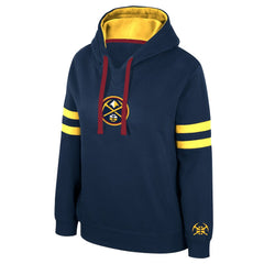 Denver Nuggets Stadium Essentials Women's Road Game Pullover Hoodie Navy - NBA