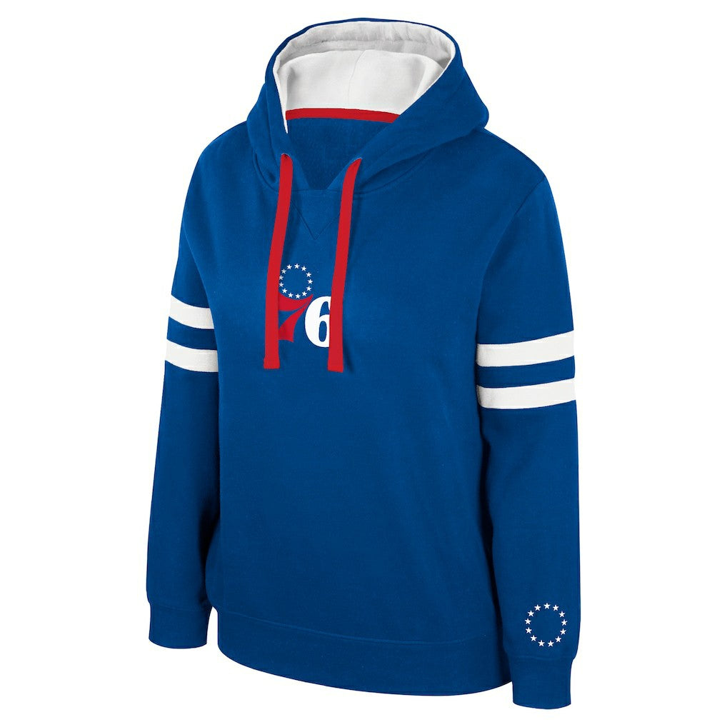Philadelphia 76ers Stadium Essentials Women's Road Game Pullover Hoodie Royal - NBA
