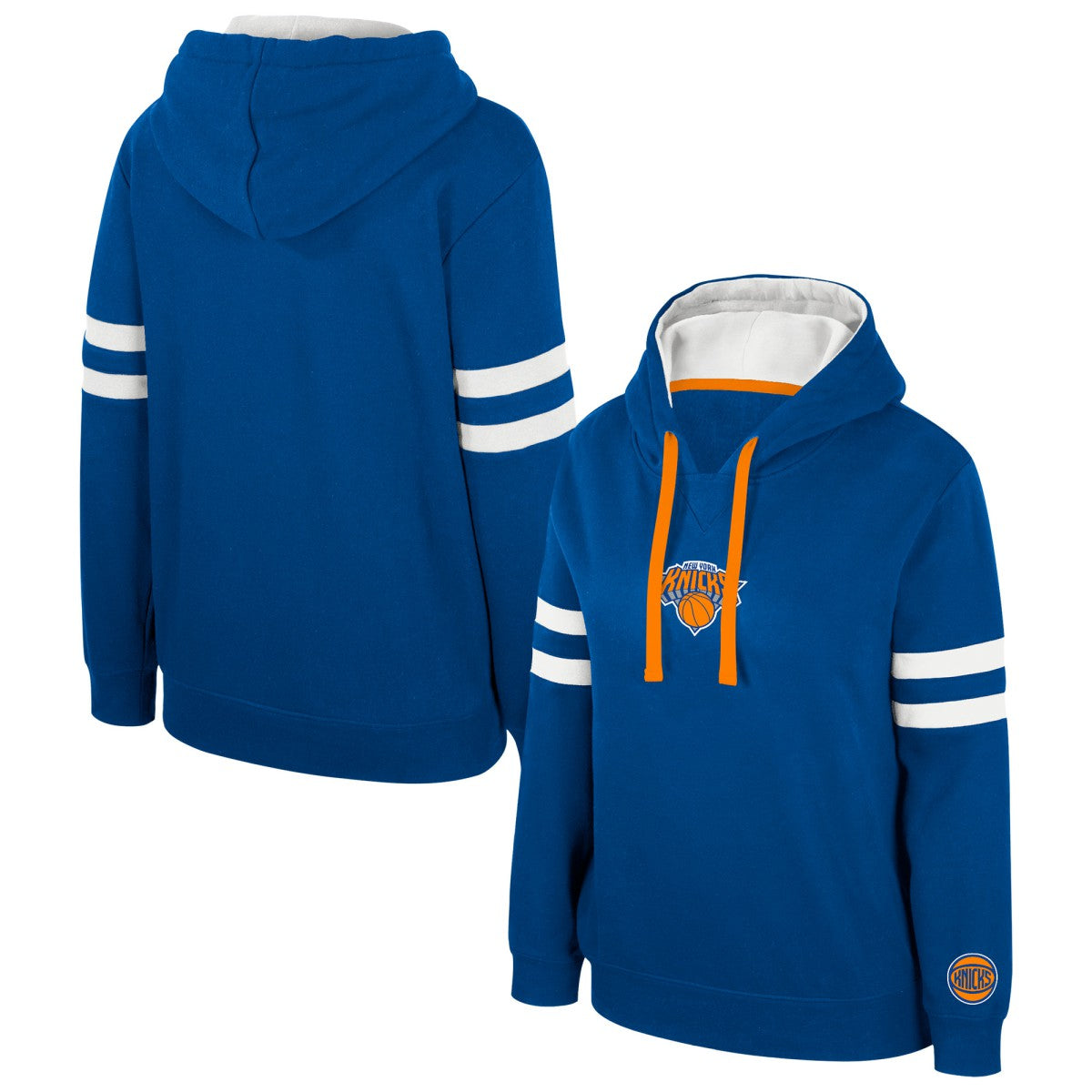 New York Knicks Stadium Essentials Women's Road Game Pullover Hoodie Blue - NBA