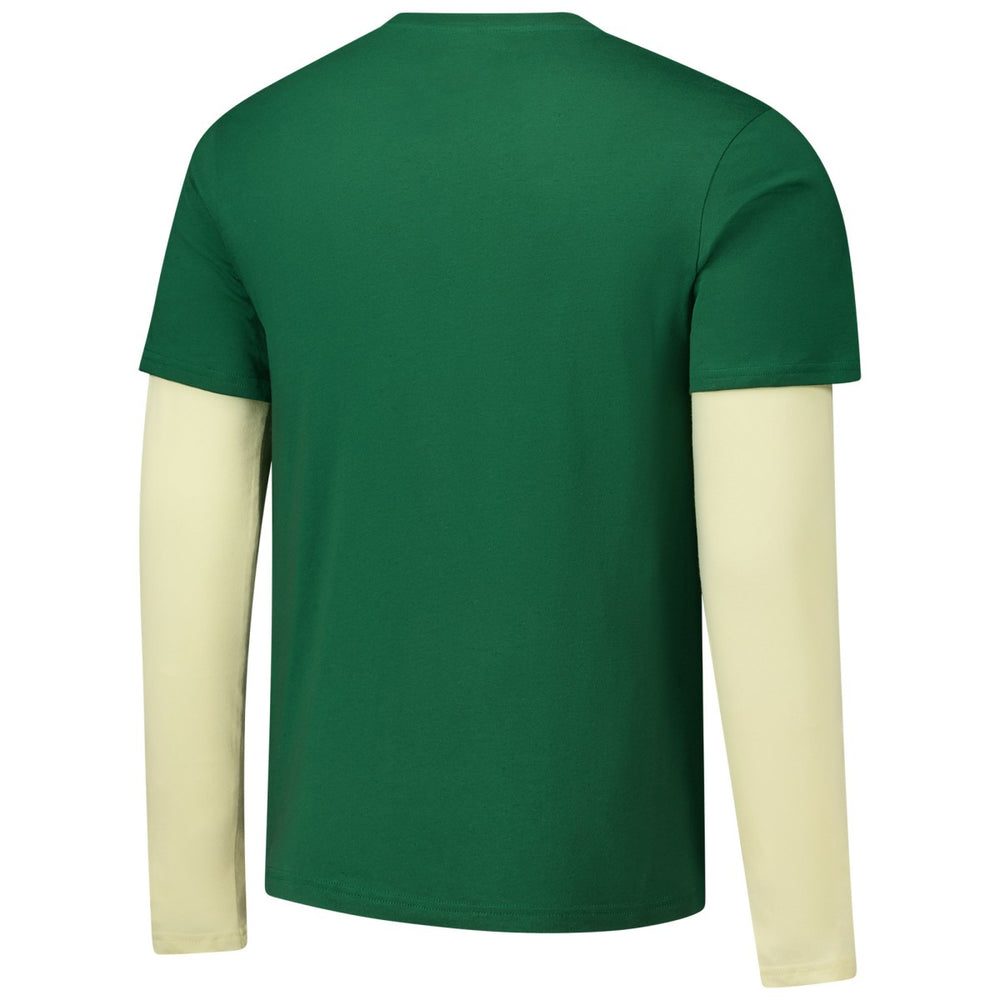 Milwaukee Bucks Stadium Essentials Unisex Spectator Twofer Long Sleeve T-Shirt Hunter Green - NBA