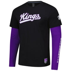 Sacramento Kings Stadium Essentials Unisex Spectator 2fer Long Sleeve T-Shirt Black - NBA