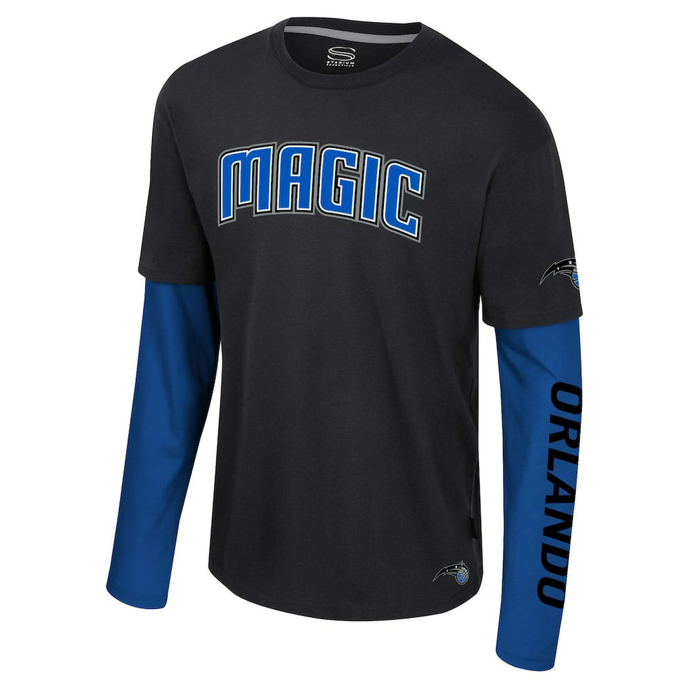 Orlando Magic Stadium Essentials Unisex Spectator 2fer Long Sleeve T-Shirt Black - NBA