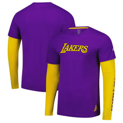 Los Angeles Lakers Stadium Essentials Unisex Spectator 2fer Long Sleeve T-Shirt Purple - NBA